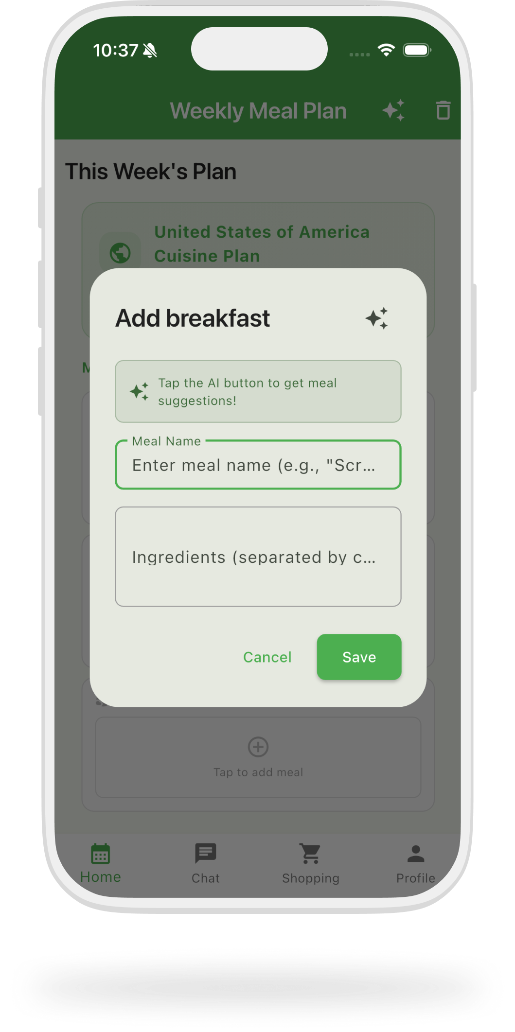 Review & Customize interface screenshot
